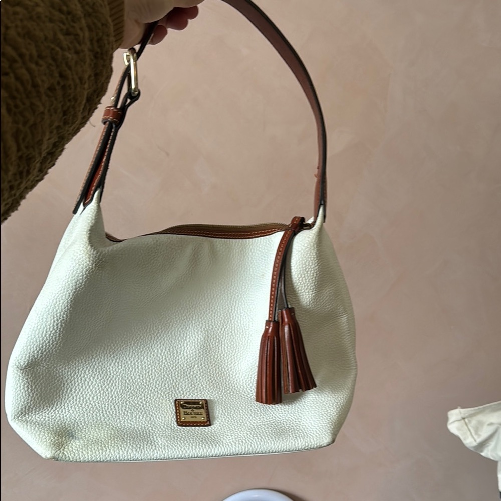Dooney & Bourke White Leather Shoulder Bag